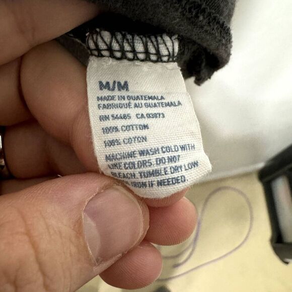 American Eagle Shirt Short Sleeve Anchor Graphic Tee Gray & Tan Mens Sz Medium - Picture 5 of 6